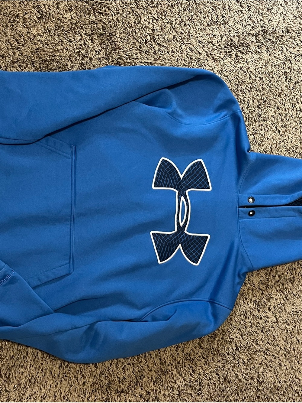 Under Armour sky blue and Blue Grid Lined Hoodie